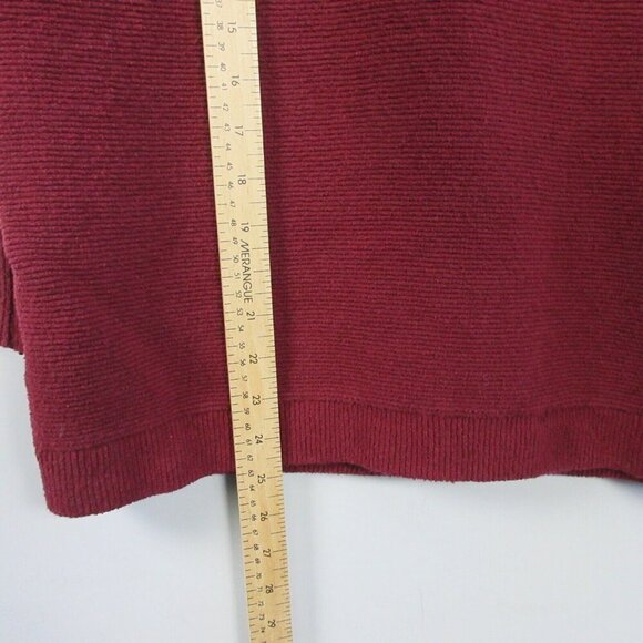 Free People Ottoman Slouchy Sweater Women XS Burgundy Cotton Blend Oversized 614 - Picture 12 of 13